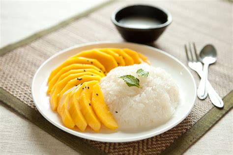 sticky rice  coconut milk  mango