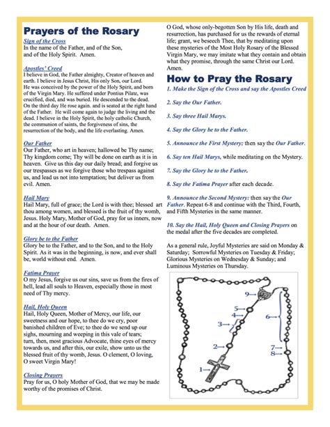 pray  rosary  printable catholic comments   recite