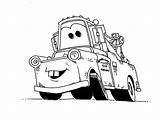 Mater Tow Coloring Pages Cars Color Printable Getcolorings Colorluna sketch template