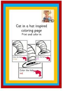 cat   hat inspired coloring page coloring pages cats inspiration