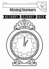 Hickory Dock Dickory Nursery Worksheets Activities Rhyme Rhymes Preschool Teacherspayteachers Clock Numbers Coloring Missing Theme sketch template