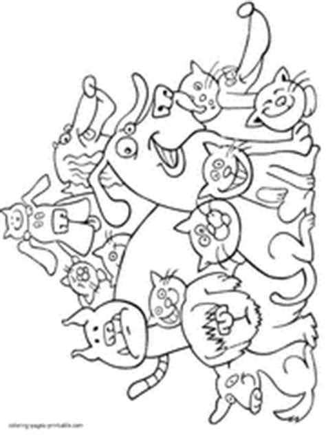 dog  cat coloring pages coloring pages