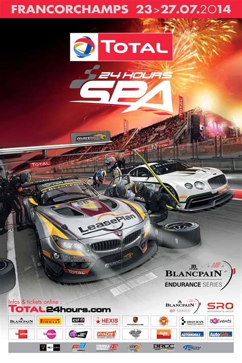 official poster   total  hours  spa released fanatec gt