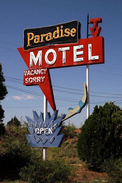 The Paradise Motel Neon Sign Neon Signs Retro Signage