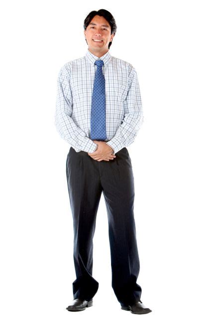fullbody business man standing isolated   white background