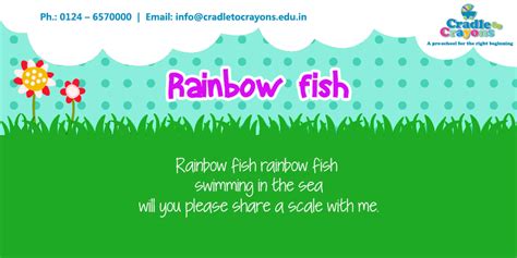 rainbow fish  short sweet poem   toddler kids gurgaon