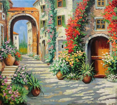 oil painting italian street kupit na yarmarke masterov lcom pictures rossosh