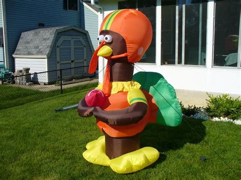 Thanksgiving Turkey Playing Football Airblown Inflatable Holiday