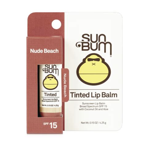 sun bum tinted lip balm nude beach blister 15 oz fry s food stores