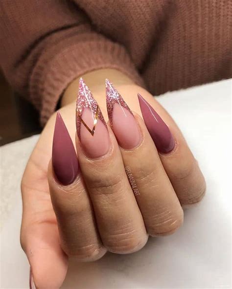 46 Cute Pointy Acrylic Nails That Are Fun To Wear In 2019