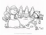 Coloring Winter Snowball Fight Scene Pages Kids Wonderland Snowy Printable Drawing Weather Color Print Snow Birds Getcolorings Cool Season Seasons sketch template