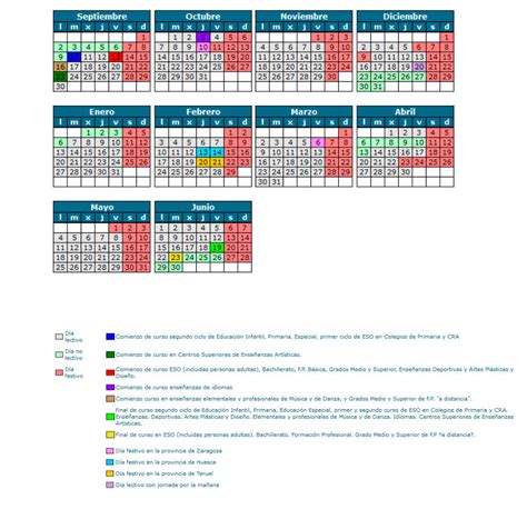 calendario escolar de aragon del curso