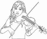 Violinist sketch template