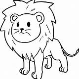 Lion Cartoon Drawing Coloring Pages Lions Getdrawings sketch template