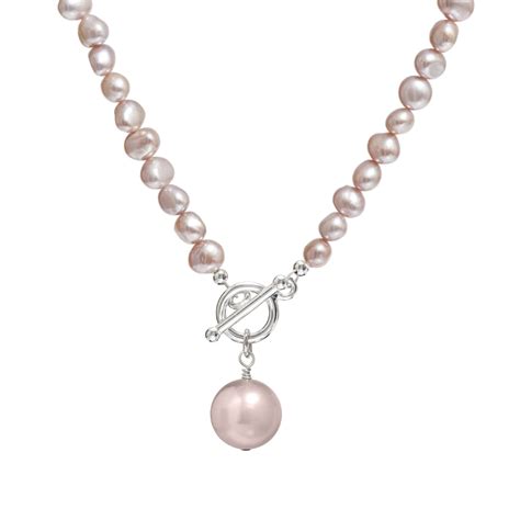 pink pearl drop necklace pearl jewellery biba rose