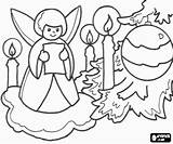 Angel Kaarsen Kerstboom Kerstengelen Engel sketch template