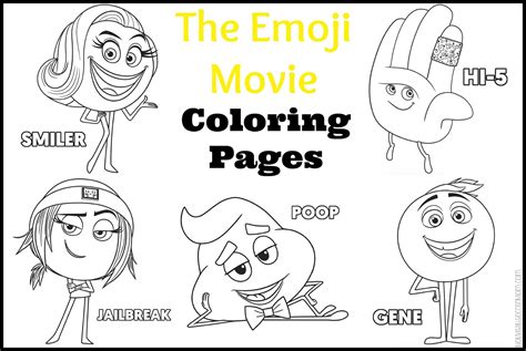 emoji  coloring pages printables multiple characters adentemarshall