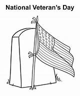 Coloring Veterans Pages Flag Netart Cemetary Celebrating sketch template