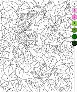 Coloring Pages Number Color Adult Adults Numbers Nicole Printable Books Mandala Girl Para Book Dibujos Colouring Kids Abstractos Paint Por sketch template