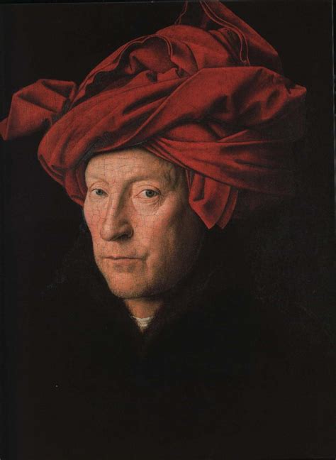 portrait   man man   red turban painting jan van eyck  oil paintings