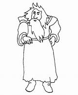 Beard Wizard Coloringhome sketch template