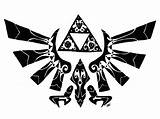 Hylian Zelda Crest Tribal Botw Colouring Gq sketch template
