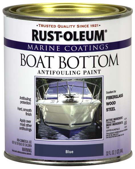 flat blue rust oleum marine coatings boat bottom antifouling paint