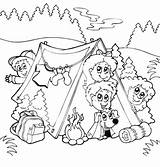 Camping Coloring Pages Summer Camp Reading Printable Kids Theme Preschoolers Color Sheets Getcolorings Getdrawings Colorings Bunch Program sketch template
