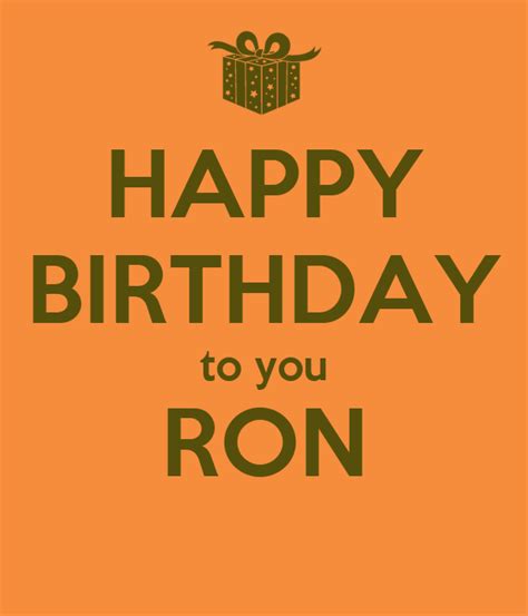 Happy Birthday To You Ron Poster El Keep Calm O Matic