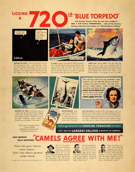ad camel cigarettes chisie farrington fishing original advertis