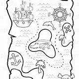 Map Coloring Pirate Treasure Pages Kids Getdrawings sketch template