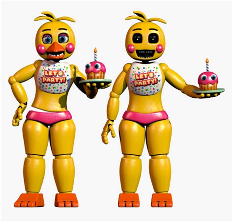 Toy Chica With And Without Beak Fnaf 2 Toy Chica Full