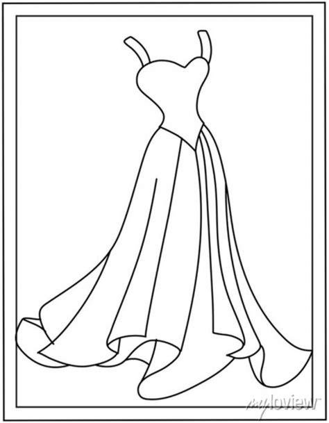 princess dress coloring page design template lupongovph