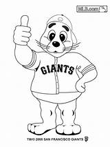 Coloring Giants Pages Baseball Mascot San Francisco Mlb Kids Giant Sf Ny Sports Logo League Logos Printable Major Color Stencils sketch template