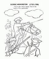 Coloring Washington George Pages Revolution American War Revolutionary Kids Printables Sheets Printable Soldier Army Independence Print Rush Gold General French sketch template