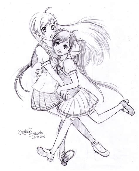anime sisters coloring pages sketch coloring page images