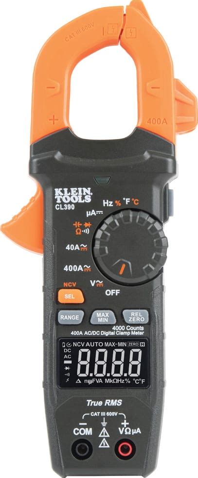 klein tools cl digital electrical tester acdc clamp meter auto ranging  amp tequipment