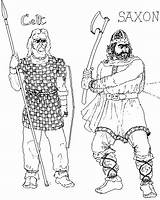 Anglo Celtic Warriors Saxon sketch template