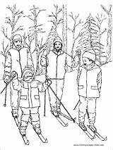 Coloring Pages Skiing Sports Printable Color Family Kids Ski Sheets Sheet Sport Book Found sketch template