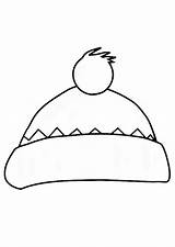 Bonnet Hat Coloriage Coloring Winter Enfants Croquis Pour Edupics Colorier Moessa Malarbild Crafts Printable sketch template