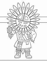 Coloring Pages Kokopelli Kachina Getcolorings sketch template