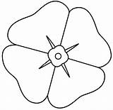 Coloring Remembrance Pages Poppy Popular sketch template