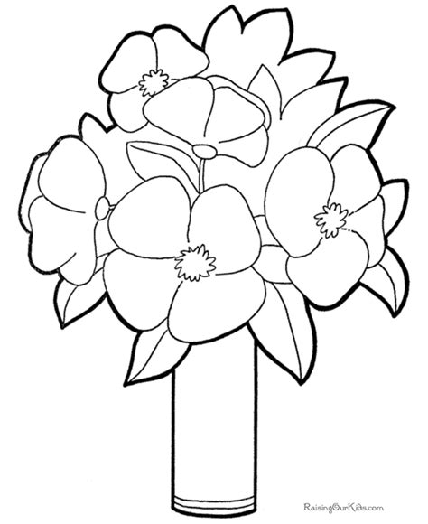 kid coloring sheets  flowers