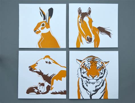 letterpress cards animal cards blank cards blank card etsy