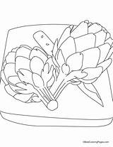 Artichoke Shrimp Coloring Pages Cutting Drawing Colouring Boat Board Getdrawings Picolour sketch template
