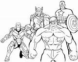 Pages Coloring Boys Avengers Printable sketch template