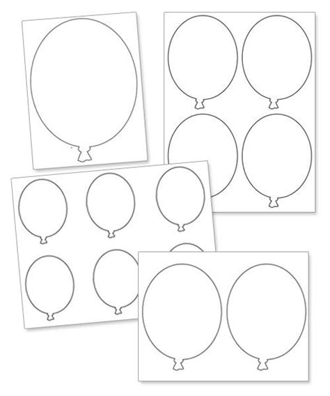 printable balloon outline balloons balloon template templates