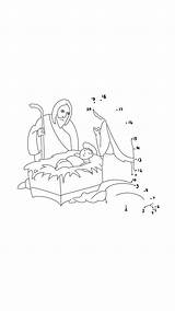 Jesus Connect Dot Christmas Dots Worksheets Easter Worksheeto Printables Via sketch template
