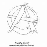 Anarchy Stencils sketch template