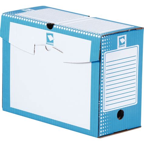 boites  archives carton rigide dos cm bleu paquet de  pas